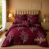 7pc Cotton Comforter Set - Maroon Twings